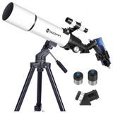 Telescópio Astronômico 30x66 Compacto E Portátil Com Mochila, Eaconn, Branco