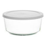 Pote Vidro Borossilicato Refratário Tampa Cinza 236ml