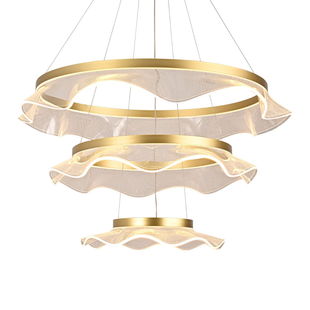 Lustre Pendente Skylight Jellyfish 4024 Led Bivolt Dourado