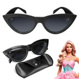 Oculos Sol Vintage Barbie Gatinho Infantil Criança + Case Preto Qualidade Premium Presente