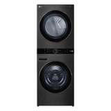 Lava e Seca Smart LG 17kg Wash Tower, Conectividade Wi-Fi com LG ThinQ®, WK17BS6A, Aço Escovado Preto 220V
