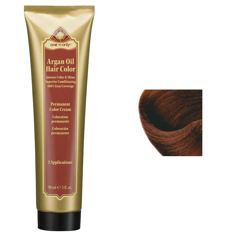 Creme De Cor Permanente De Óleo De Argan Para Tintura De Cabelo One &#39;n Only 4ch Med