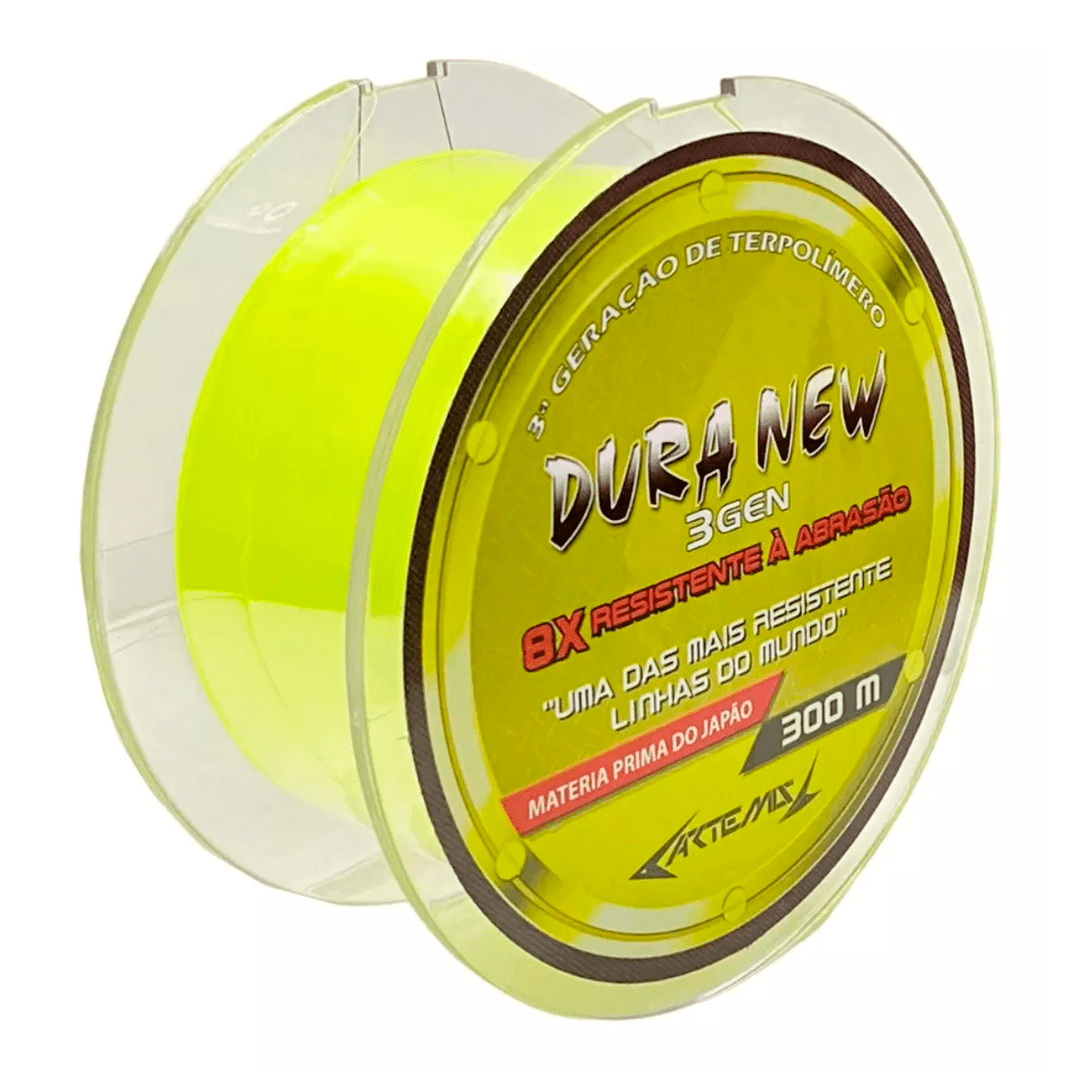 Linha Mono Super Resistente Artemis Dura New 300m 0.30mm 21lbs Varias Cores