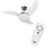 Ventilador Teto Solano Branco 220v Com Controle Remoto Tron