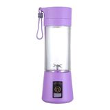 Mini Liquidificador Portátil Recarregável 6 Lâminas Roxo