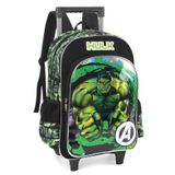 Mochila De Rodinhas Com Alça Luxcel Avengers Hulk Preto