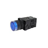 Botão De Comando 22mm Iluminado 24v Azul P20ig - Metaltex