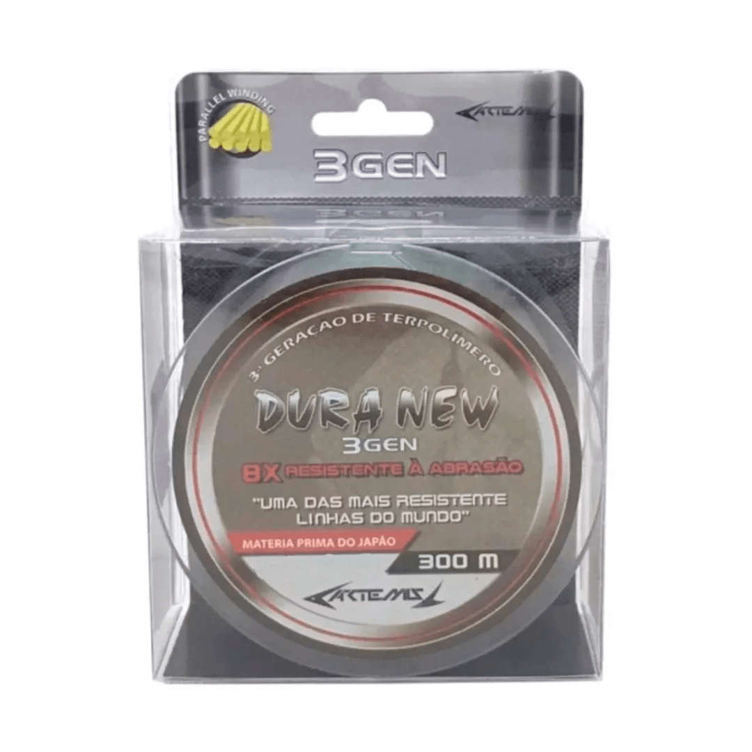 Linha Mono Super Resistente Artemis Dura New 300m 0.30mm 21lbs Varias Cores