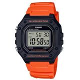 Relógio Masculino Casio Preto E Laranja Digital Quadrado