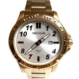 Relogio Masculino Dourado Seculus 20900gpsvda1