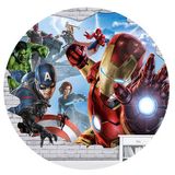 Papel De Parede Adesivo Vingadores Efeito 3d Buraco