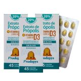 Extrato De Própolis Com Vitamina D3 2000 Ui 45 Cáps 3 Uni
