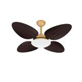 Ventilador De Teto Trevo Econômico Dourado 4 Pás Ventax 110v