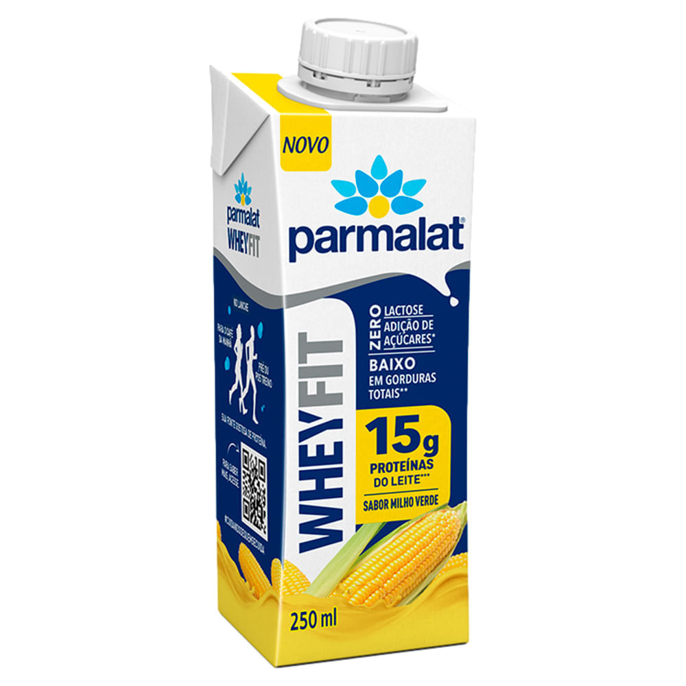 Bebida Láctea Uht Parmalat Wheyfit Sabor Milho Verde Com 15g De Proteína Zero 250ml