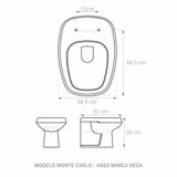 Assento Sanitário Monte Carlo Mogno Tampa Para Vaso Deca Mdf
