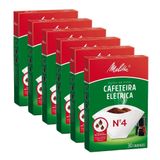 Coador De Café De Papel Filtro Melitta N4 Kit 6