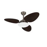 Ventilador Teto Bronze 3 Pás Palha Turbo Trevo Ventax 127v