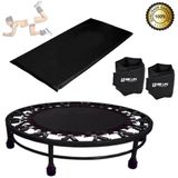 Cama Elástica Mini Jump + Colchonete + Caneleira 3 Kg0