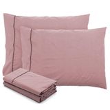 Jogo De Cama King 180 Fios Clean Artex Rosa