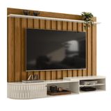 Home Ripado Para Tvs De 75&quot;catânia Naturale Off White