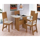 Conjunto De Mesa 1,10cm Com 4 Cadeiras Dublin Indekes