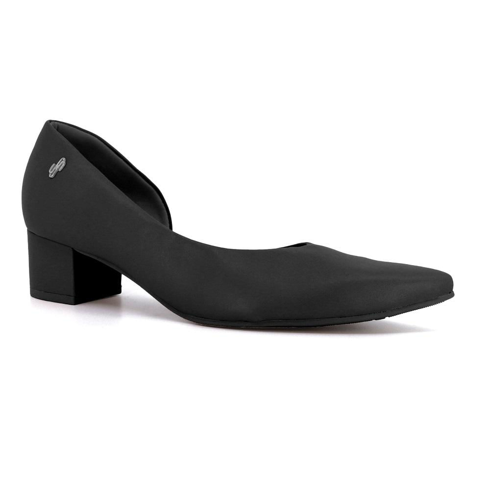 Scarpin Usaflex Salto Bloco Ref Mm0505 Preto 038