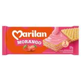 Biscoito Marilan Wafer Morango 115g - Embalagem Com 40 Unidades