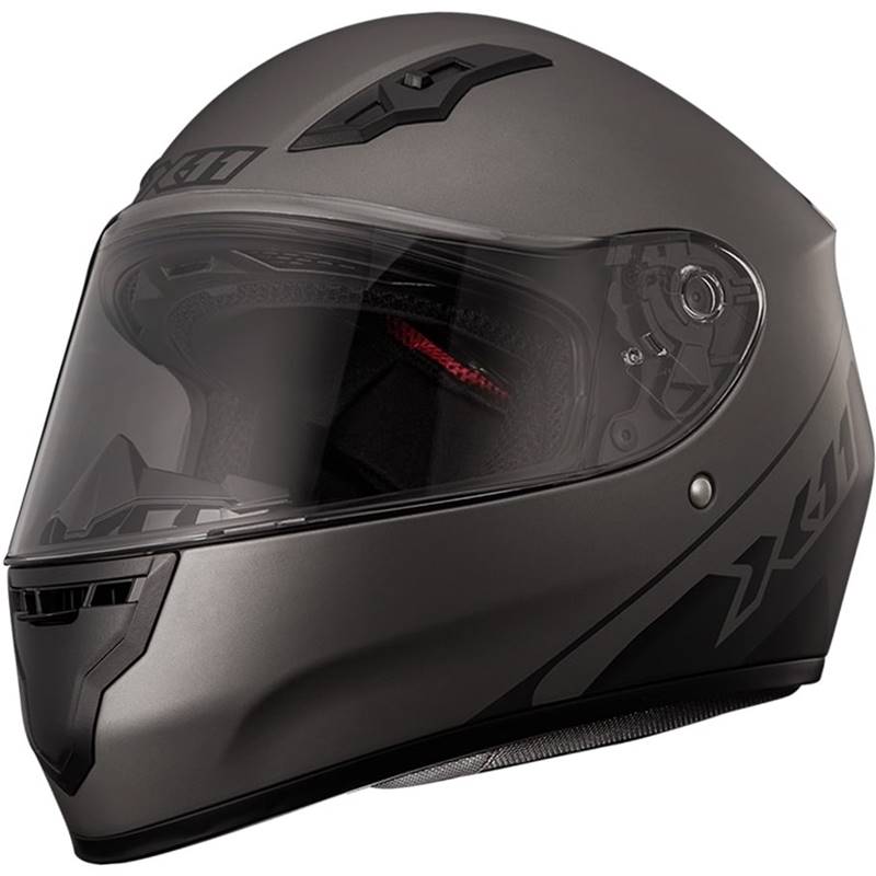 Capacete X11 Trust Solides Cinza Fosco