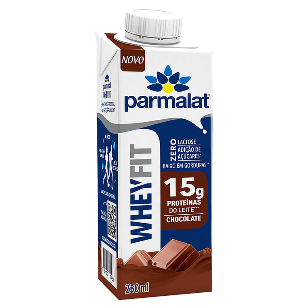 Bebida Láctea Uht Parmalat Wheyfit Sabor Chocolate Com 15g De Proteína Zero 250ml