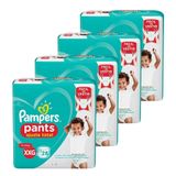 Fralda Descartável Pampers Pants Tamanho Xxg - 4 Pacotes Com 28 Tiras