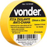 Fita Isolante Pvc 19mmx10m Amarela Anti Chama Peça Vonder