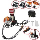 Máquina De Cortar Grama Á Gasolina Costal Vulcan Vrc430 43cc Roçadeira Completa Multifuncional 4 Em 1
