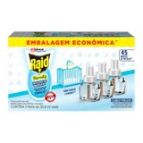Repelente Líquido Raid Family 45 Noites Refil Com 3 Unidades De 32,9ml Cada