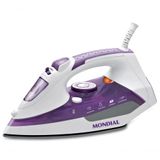 Ferro A Vapor Mondial F-40 Ferro A Vapor-220v-branco/lilás