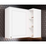 Armário Aéreo Cozinha Modulado Canto Reto Americana C/ 1 Porta Branco - Henn