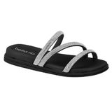 Sandalia Beira Rio Tira Pronta Camurca Ref 8488.108.7551.32534  Cristal/preto 036