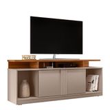 Rack Bancada Milan Grigio/cinamomo Mel Para Tv Até 65 - Mobler