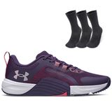 Kit 1 Tênis De Treino Feminino Under Armour Tribase Reps E 1 Pct Com 3 Pares De Meia Cano Alto