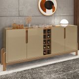 Buffet Aparador 190cm 4 Portas Com Adega Lizz Casa D Champagne/cedro