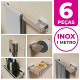 Kit Acessórios Banheiro/lavabo [6 Peças] Aço Inox 304 [r6g]