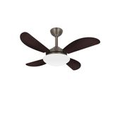 Ventilador Teto Fly Bronze 4 Pás Mdf Turbo Sala Ventax 110v