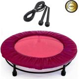 Jump Rosa Profissional Mini Cama Elástica +corda +capa Rosa