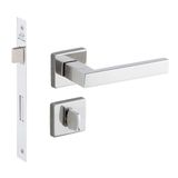 Fechadura Hato 2 Quadrada Banheiro Inox Polido Creto