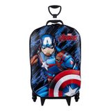 Mochila De Carrinho Capitão America Infantil Em 3d Rígida
