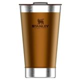 Copo Térmico De Cerveja Inox Com Tampa Dourado 473ml Stanley