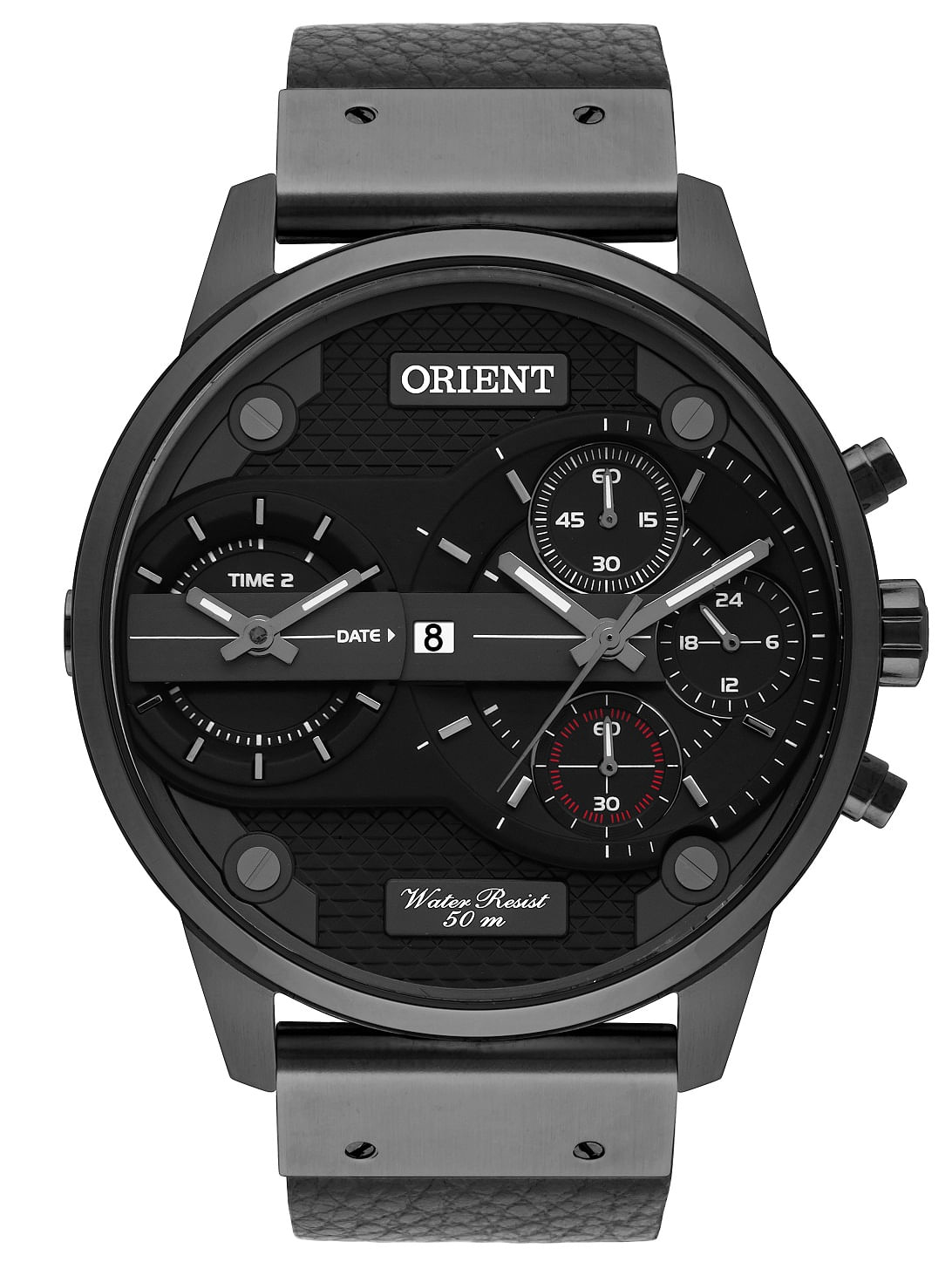 Relogio Orient Masculino Mpsct001 P1px Preto Couro Crono