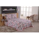 Cobre Leito Estampado Cama King Size Viena Valentina 3 Peças