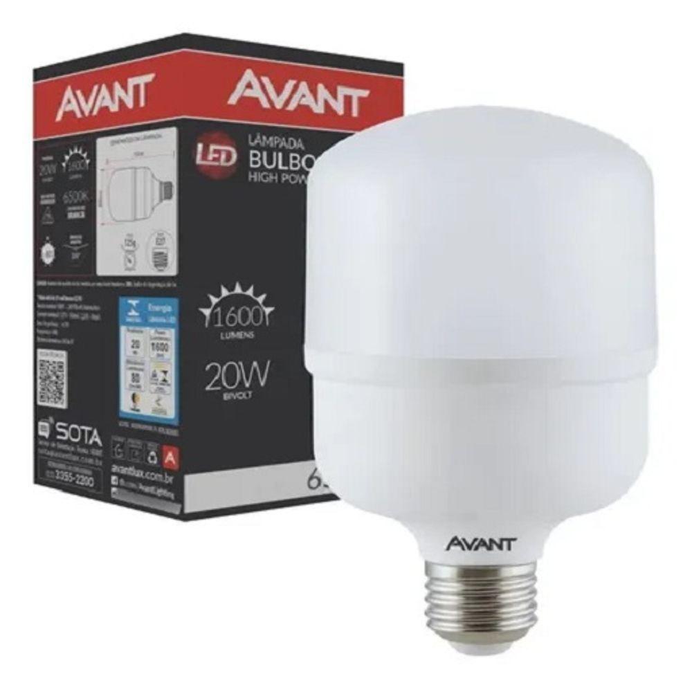 Lampada Bulbo Led Alta Potencia 20w Biv 6500k - Avant