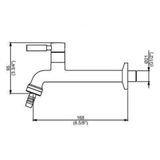 Torneira Jardim De Parede Longa Perflex Slim 1130 C36