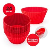 Forminhas De Silicone Para Muffin Cupcake Pão Com 24 Peças